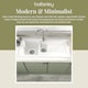 image 7 of Balterley Fireclay Kitchen Sink Basket Strainer Waste with Overflow | Silver | Brushed Nickel | 1