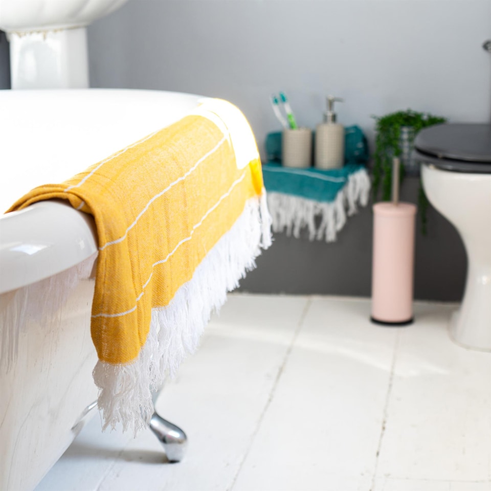 image 1 of Nicola Spring Turkish Cotton Bath Towel - 173 x 92cm - Mustard | Yellow | Mustard