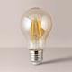image 2 of ValueLights 3 Pack Filament E27 Amber Glass GLS Light Bulbs | Clear