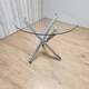 image 6 of Dining Table Clear Glass Kitchen Place for 4 Seats, Dining Table Only (Clear H 75 x L 90 x W 90 cm) Clear