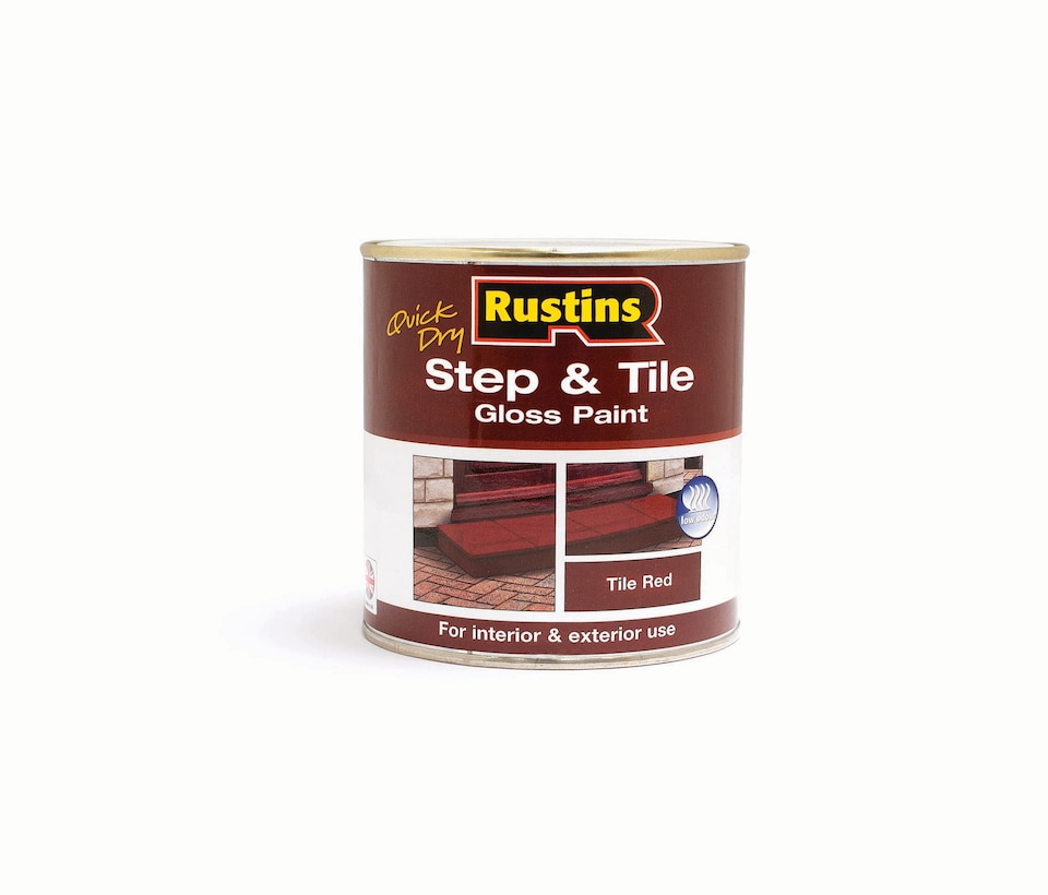 image 1 of Rustins Quick Dry Step & Tile Paint Gloss Red 250ml