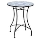 image 1 of Outsunny Garden Table, Mosaic Round Patio Side Table with 60cm Ceramic Top