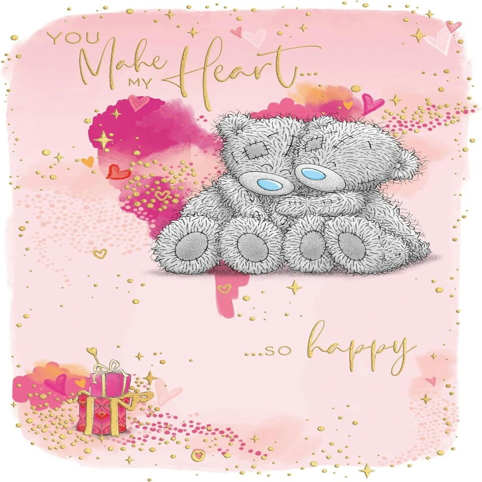 image 1 of Bears Sat Together Open Valentine's Day Card