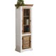 image 1 of Milano Solid Mango Wood Bookcase   White | Multi