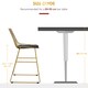 image 6 of HOMCOM Modern Counter Height Bar Stools Set of 2 pcs Wire Metal Barstools