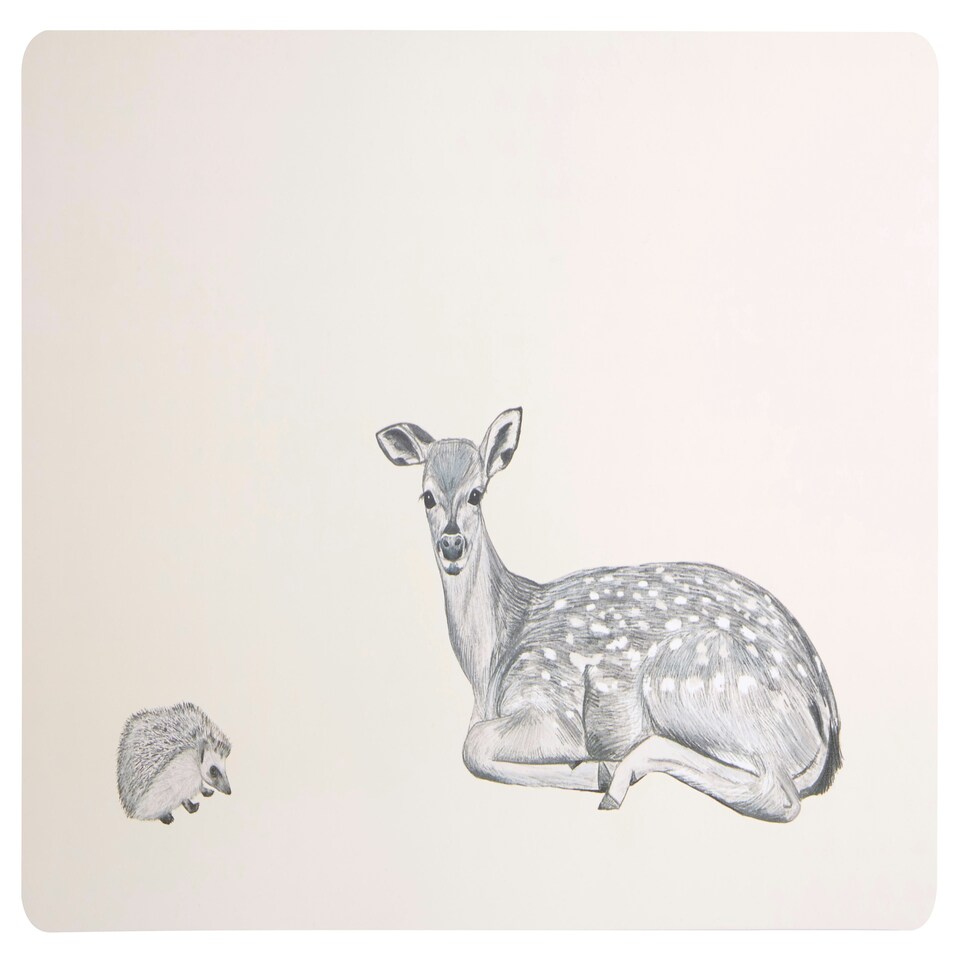 image 1 of Interiors By Premier Set Of Two Mini Forest Placemats And Coasters, Woodland-Themed Dining Set, Heat Resistant Tableware