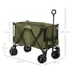 image 5 of Outsunny Folding Wagon Garten Cart Collapsible Camping Trolley on Wheels, Grey