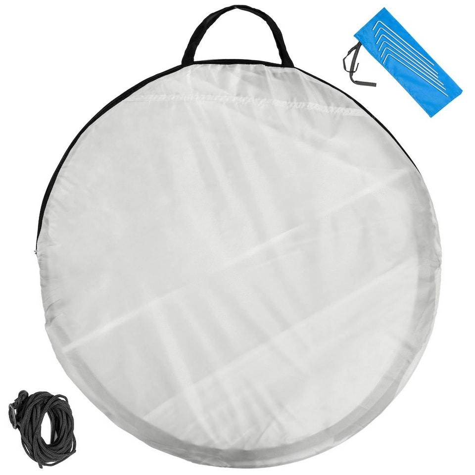 image 1 of Tent Angelika - pop-up beach shelter, fiberglass poles | Grey | grey | 245 x 145 x 95 cm | 1