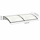 image 5 of Living and Home Window Door Awning Canopy with Brackets - 190cm Clear