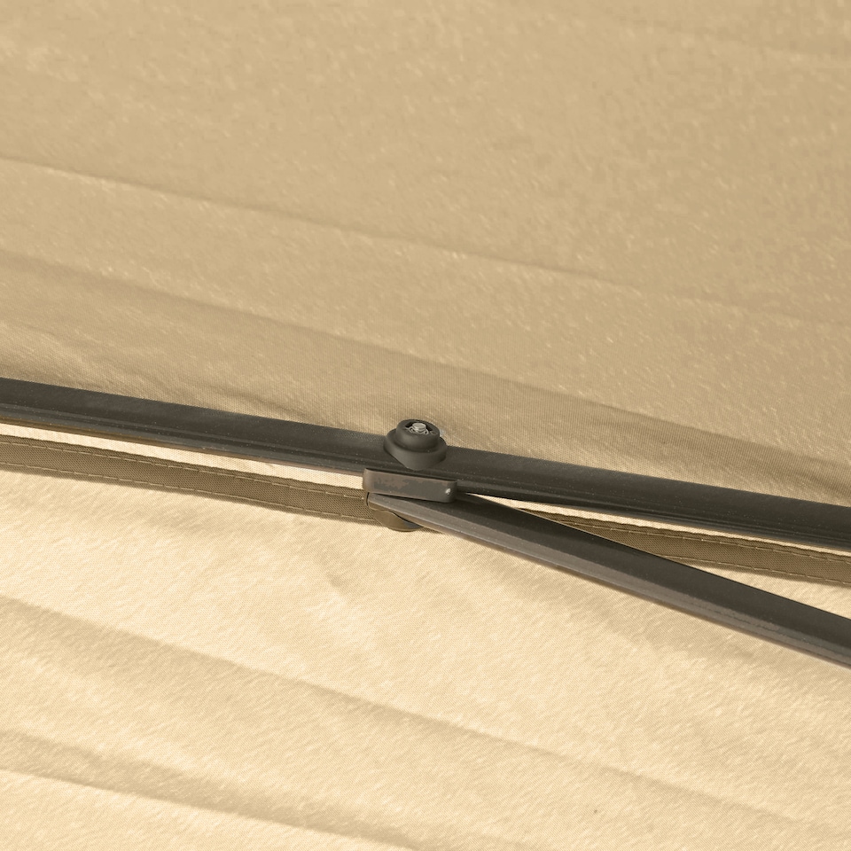 image 1 of Outsunny 3.3 x 3.3m Pop Up Gazebo, Double Roof Foldable Canopy Tent with Zipped Mesh Sidewalls, Height Adjustable and Carrying Bag, Event Tent for Patio Garden, Beige