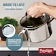 image 4 of Prestige Made to Last Saucepan with Double Sided Straining Lids - 16 cm / 1.4 L