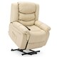 image 1 of Seattle Electric Single Motor Rise Recliner Bonded Leather Chair (Cream)