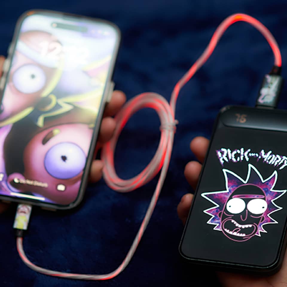image 1 of Lazerbuilt Official Rick & Morty LED Power Bank 10000 mAh