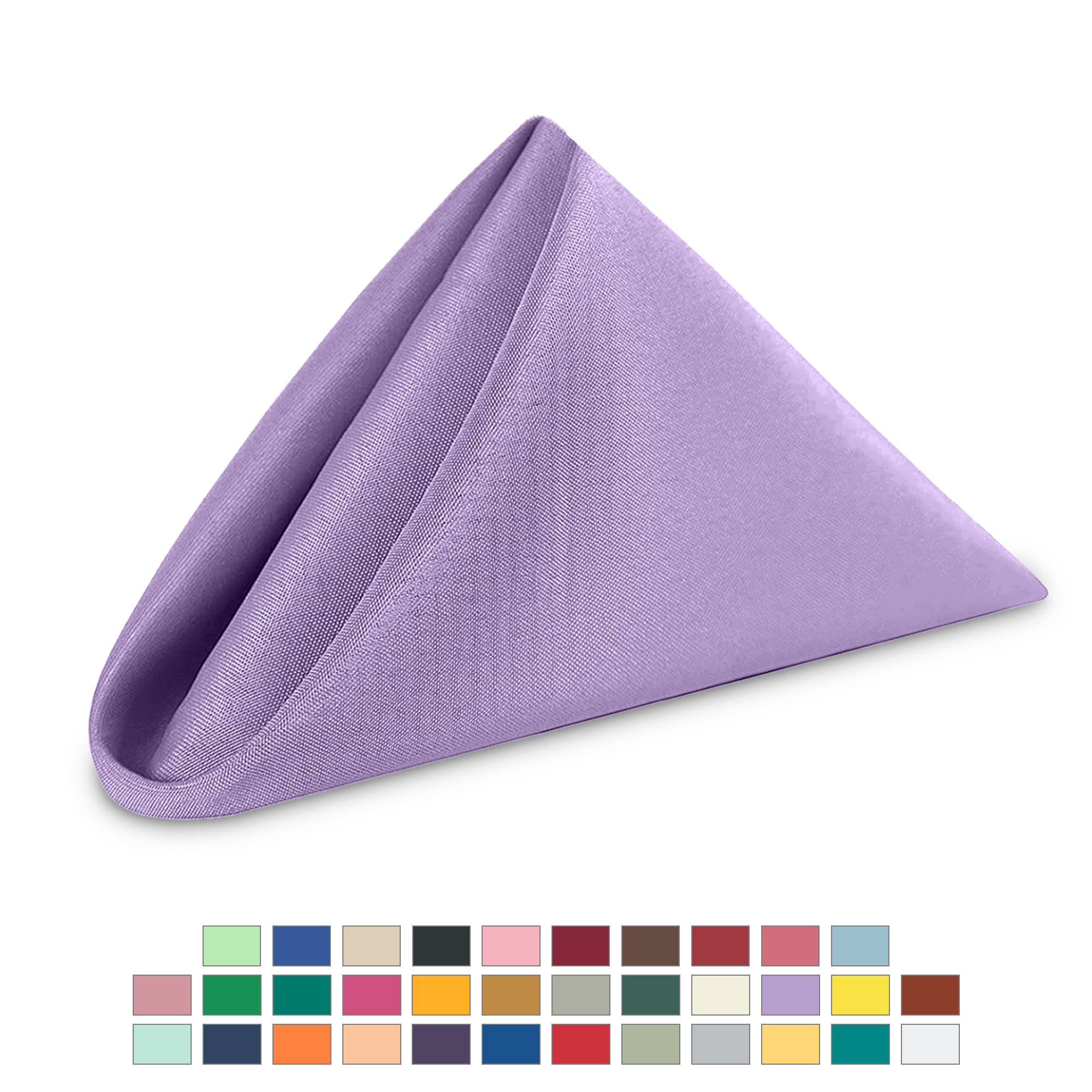 Neel Blue 20 Inch Polyester Table Napkins, Reusable, Wrinkle-Resistant - 50x50cm in Lavender | Size: 50x50 cm