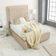 image 3 of Downtown Plush Superking Bed Frame - Beige
