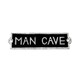 image 1 of Man Cave Cast Iron Sign Plaque Wall Fence Gate Post House Workshop Garage