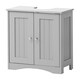 image 1 of Bathroom Sink Cabinet Under Basin Unit Cupboard Storage Furniture Grey