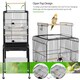 image 5 of Yaheetech 119 cm Tall Play Top Bird Cage with Removable Metal Stand Black