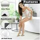 image 2 of VELVETIO Faux Fur Bath Mat Set Shaggy Super Soft Plush Anti Slip PVC Back White