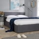 image 6 of Ottoman End Lift Storage Bed King Hopsack Fabric Bed Frame Gas Lift Furniture