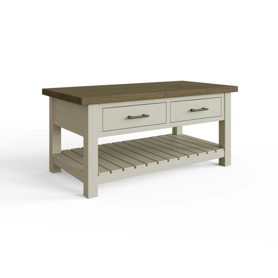 image 1 of Purbeck Truffle 2 Drawer Coffee Table N/A