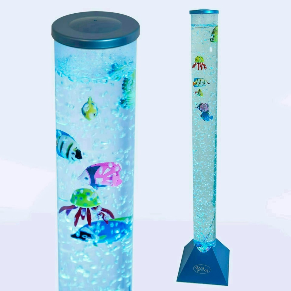 image 1 of 90cm Fish Water Bubble Lamp - Blue