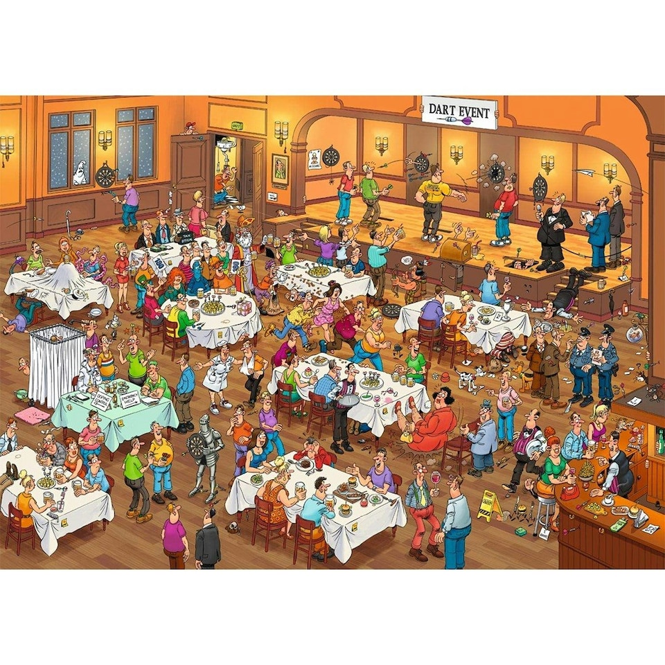 image 1 of Jan Van Haasteren Darts 1000 Piece Jigsaw Puzzle