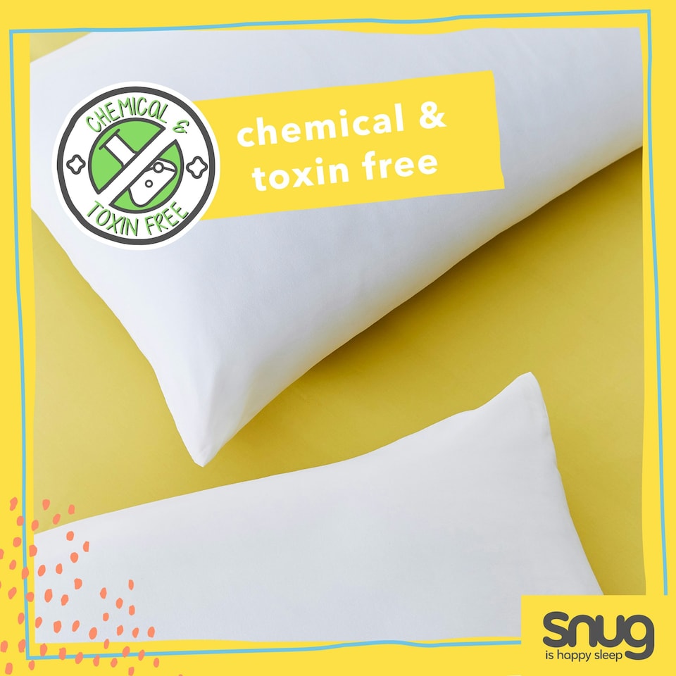 image 1 of Snug Deeply Dreamy Mattress Protector and 2 Pillows Set White | Single