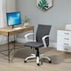 image 2 of Vinsetto Home Office Linen Chair Swivel Computer Chair, Dark Grey