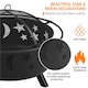 image 6 of Yaheetech Fire Pit Set Iron Bowl Including Poker Mesh Cover Black