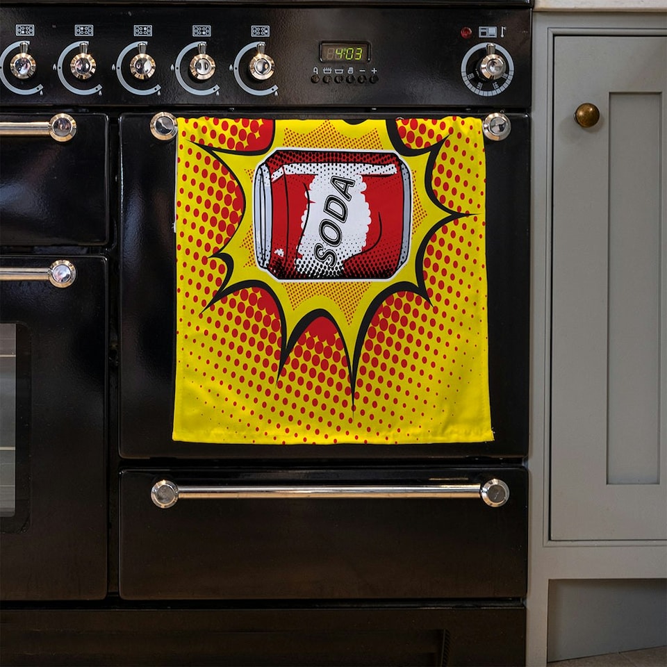 image 1 of Drink soda fast food vector illustration in pop art retro style (Kitchen Towel)