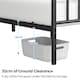 image 6 of Yaheetech 4ft6 Double Metal Bed Frame with Slatted Headboard Black