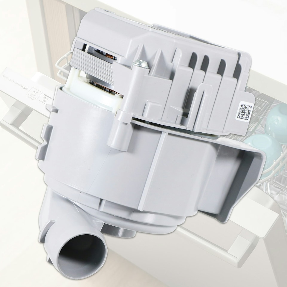 image 1 of Bosch Neff Siemens Dishwasher Heat Pump Motor Flow Main Circulation Assembly Kit (12014980)