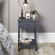 image 3 of Options 1 Drawer Petite Bedside Cabinet - Shaker-Style Nightstand for Bedrooms | Blue | Blue | 1