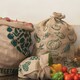 image 4 of True Products Natural Jute Hessian Potato Sack Vegetable Storage Bags - Pack of 5 Brown | Green