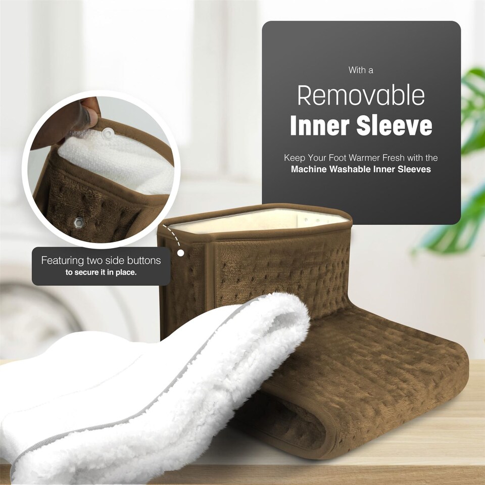 image 1 of Keplin Electric Foot Warmer with Adjustable Heat Settings and Timer