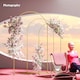 image 9 of Outsunny Wedding Arch Frame Set, 2.2, 2, 1.8 m Arch Backdrop Stand Gold Tone