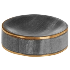 Grey Marble Brass Soap Dish