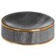 image 1 of Grey Marble Brass Soap Dish