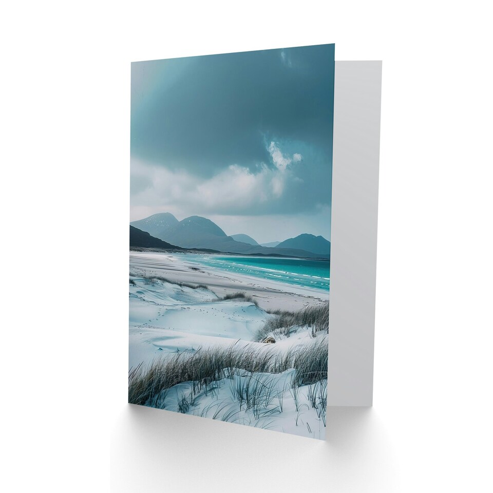 image 1 of Isle Harris Scotland White Sand Luskentyre Him Her Birthday Card