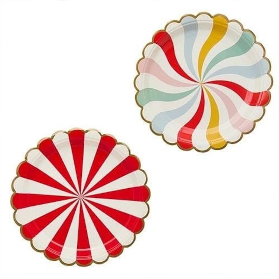 image 1 of Circus Round Paper Plates 23cm - Pack of 8 | Multi