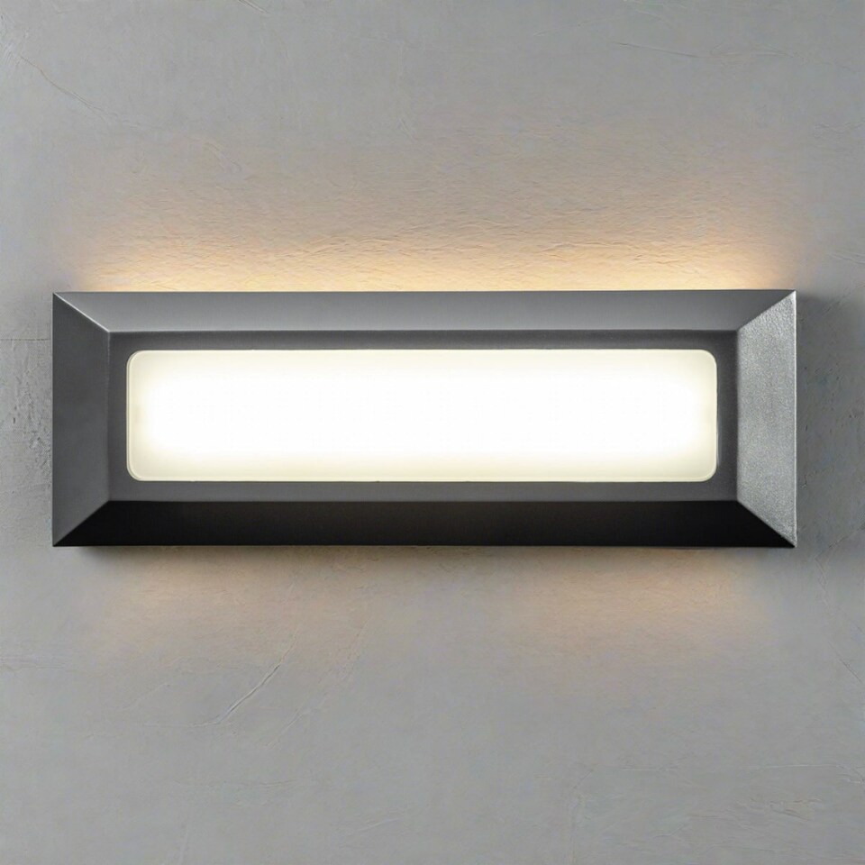 image 1 of CGC REBECCA Dark Grey Slim LED Outdoor Rectangle Brick Light Grey
