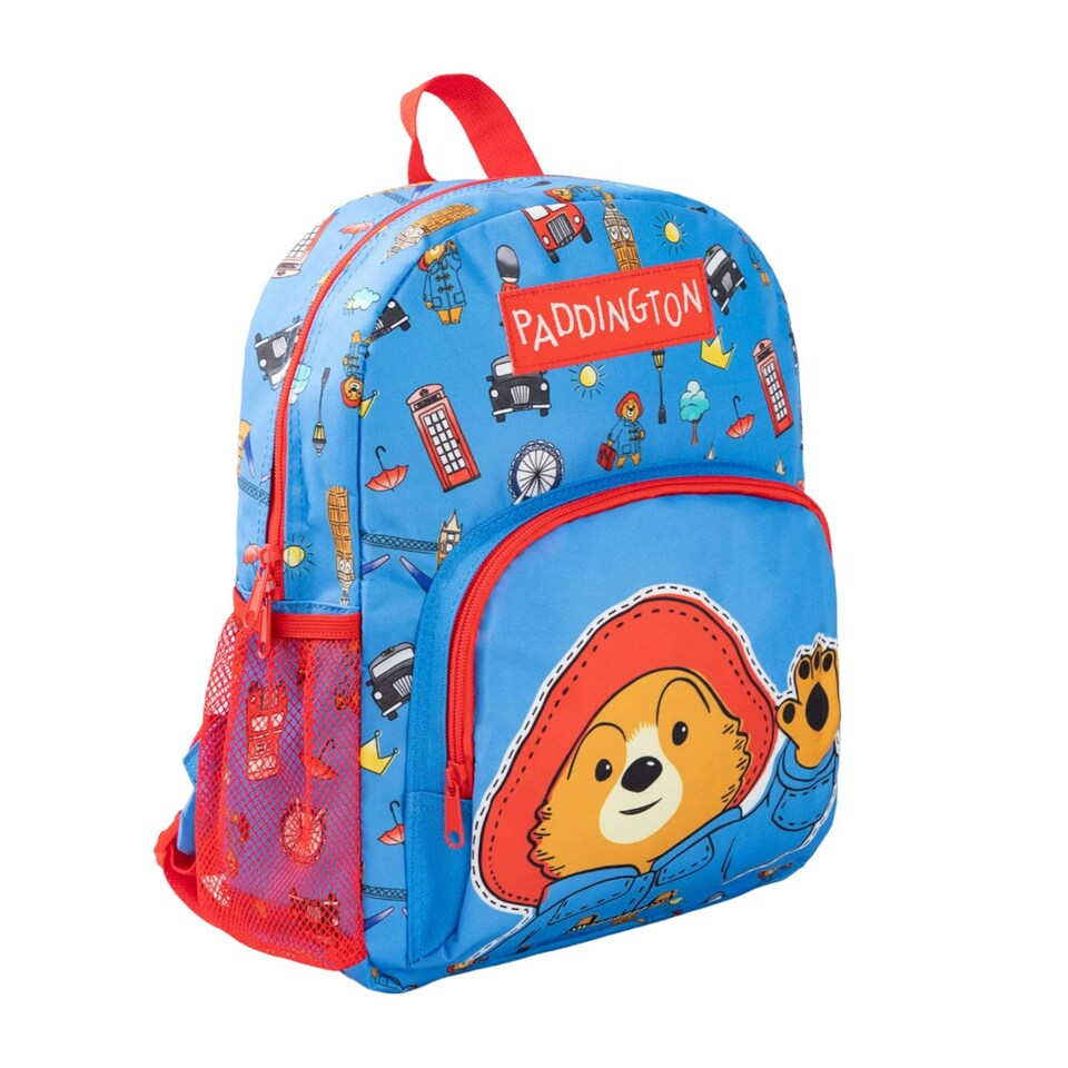 image 1 of Paddington Bear Character Backpack - Blue/Red - One Size