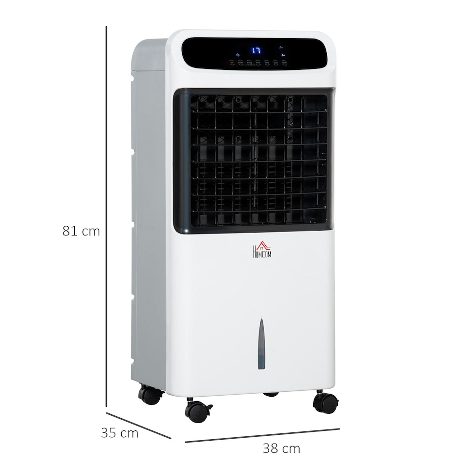 image 1 of HOMCOM Mobile Air Cooler, Evaporative Ice Cooling Fan Humidifier Unit