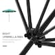 image 6 of Outsunny 2.7m Patio Umbrella Garden Parasol with Crank, Ruffles, 8 Ribs, Green