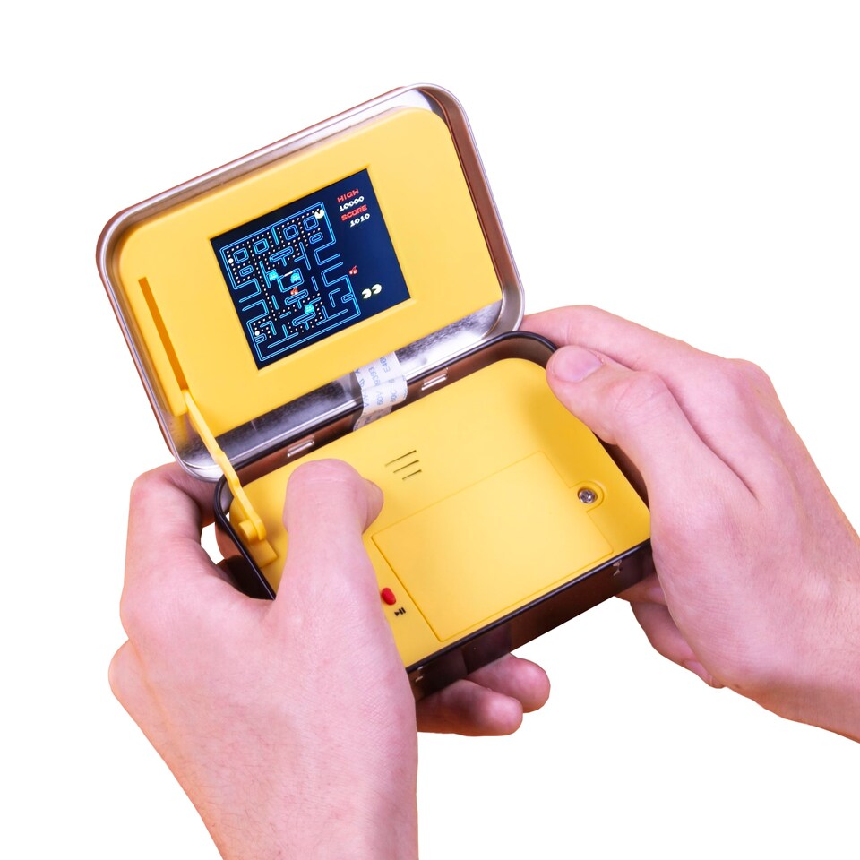 image 1 of PAC-MAN Arcade in a Tin Colour Handheld Game with 4" Screen