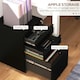 image 3 of Vinsetto Filing Cabinet with Lock and Hanging Bar for Letter A4 Legal, Black
