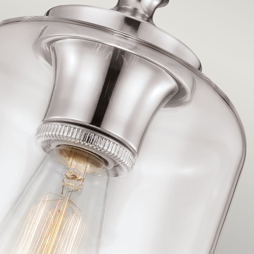 image 1 of Hounslow 1 Light Ceiling Mini Pendant Polished Nickel, E27