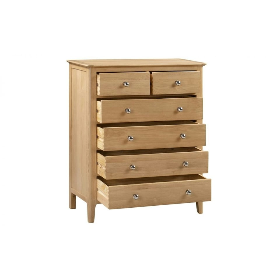 image 1 of Solid Oak 4+2 Drawer Chest