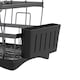 image 3 of Toque Dish Drying Drainer Rack 3 Tier with Drip Tray Plate Cup Cutlery Holder Black | Black